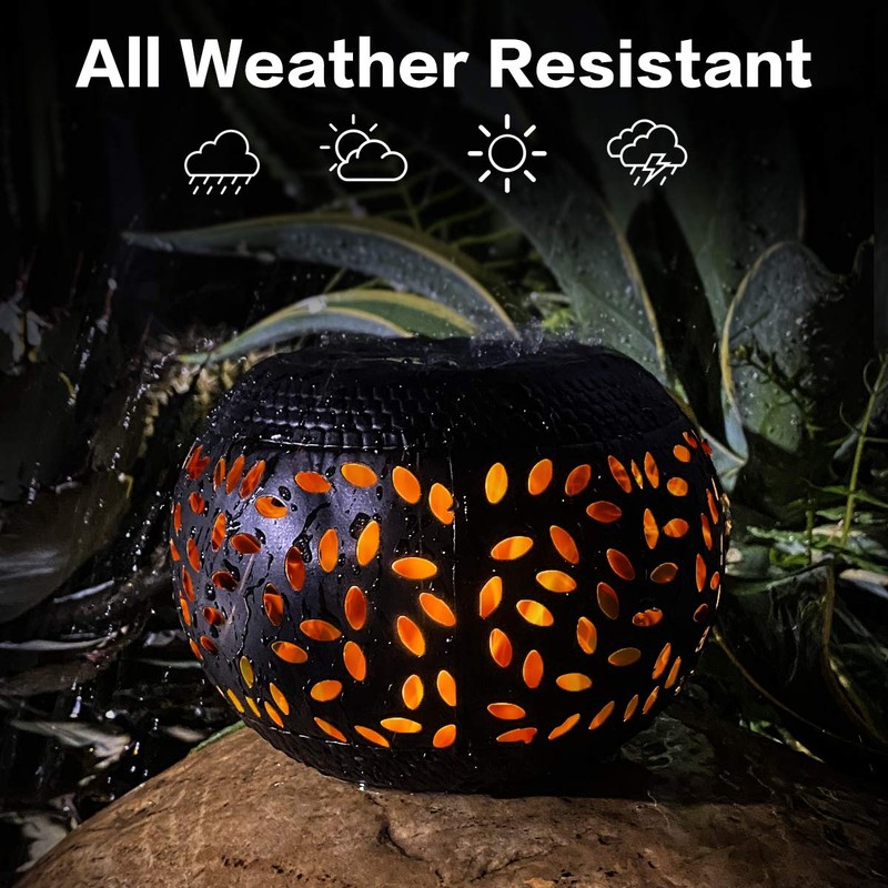 Solar Table Lantern Outdoor Waterproof-Dancing Flickering Flame Solar Powered LED