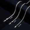 Silver Necklace for women men 3.5mm Cuban Chain 925 Sterling