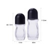 QUUPY 2PCS 50ML Glass Roll-On Bottle Empty Clear Refillable Glass