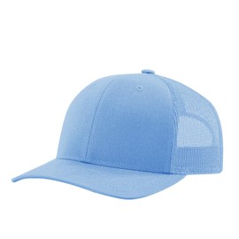 TZ Promise Men Women Plain Cotton Trucker Cap with Mesh Back, Snapback Baseball Hats (US, Alpha, One Size, Baby Blue)