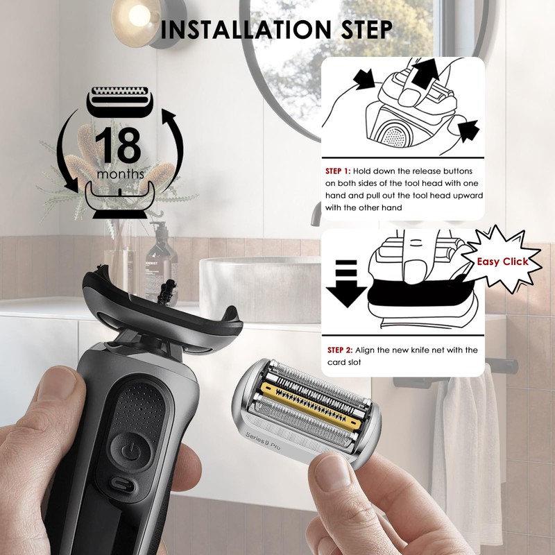 Series 9 Replacement Razor Part Compatible with Razor Series 9