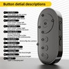 Bluetooth Camera Remote Shutter with Zoom and Front/Rear Camera Switch