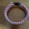 Handmade Red White And Blue Paracord Dog Collar Small 14