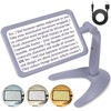 Amoper 2.5X Magnifying Glass with Light and Stand, Full-Page Desktop