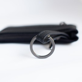 Thayakii Genuine Leather Wallet, Card Case, Zippered Key Case, Two Sizes for Men and Women, black