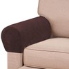 PrinceDeco 2 Pack Thick Velvet Stretch Armrest Covers for Chairs