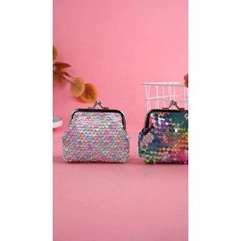 Monederos Pequeños De Lentejuelas Para Mujer, Paquete De 2