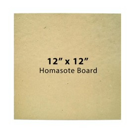Glassco Homasote Board for Stained Glass Work Surface | Approx 12 x 12 Heat Resistant Cutting Board | Cutting Mat Stained Glass Supplies and tools for Table and Countertop Protection