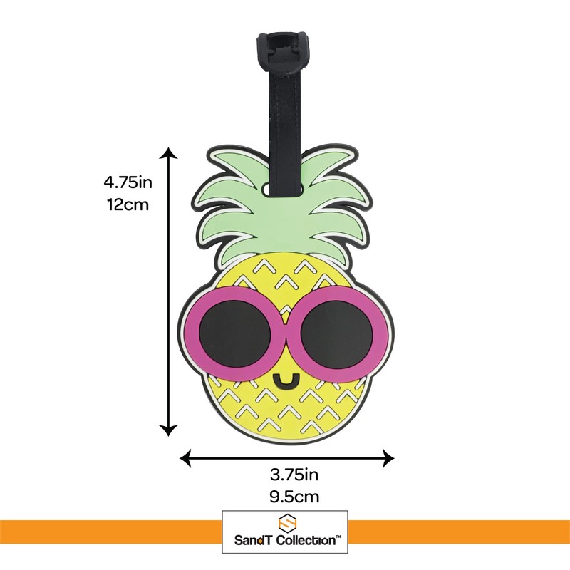 Pineapple with Sunglasses Luggage Tag