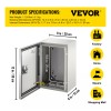 Vevor Gabinete Eléctrica De Acero Al Carbono De 30x20x15cm