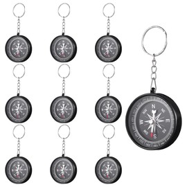 Tomedeks 10pcs Mini Kids Compass with Key Ring,School Compass,compass for kids Ideal for Pirate Party,Childrens School Activities, Prizes and Outdoor Games