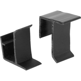 Prime-Line L 5799 Screen Frame Holder, Top and Bottom, Black, Vinyl (2 Sets)