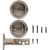 Round Pocket Door Lock, Passage (Hall/Closet) Latch, 2-3/4" Backset, RCL,