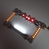 HTTMT- 3D Chrome Skull Flame Bone License Plate Frame w/LED