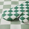 Ohocut Green Checkered Oven Mitts Heat Resistant, Vintage Retro Checkerboard