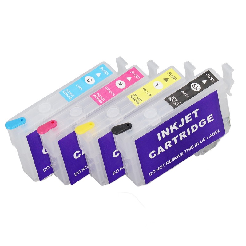 4 Colors Ink Cartridge with Permanent Chip Refill Printing Boxes