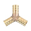 sourcing map 12mm or 1/2" ID Brass Barb Splicer Fitting,Y-Shaped