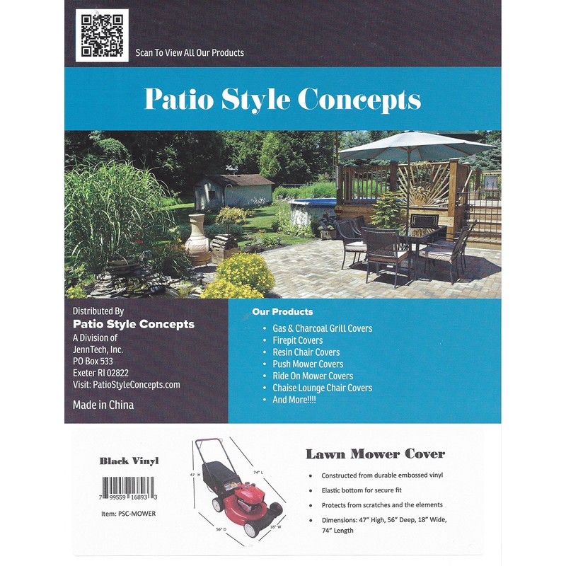 Lawn Mower Cover for Walk Behind Push Lawnmower by Patio