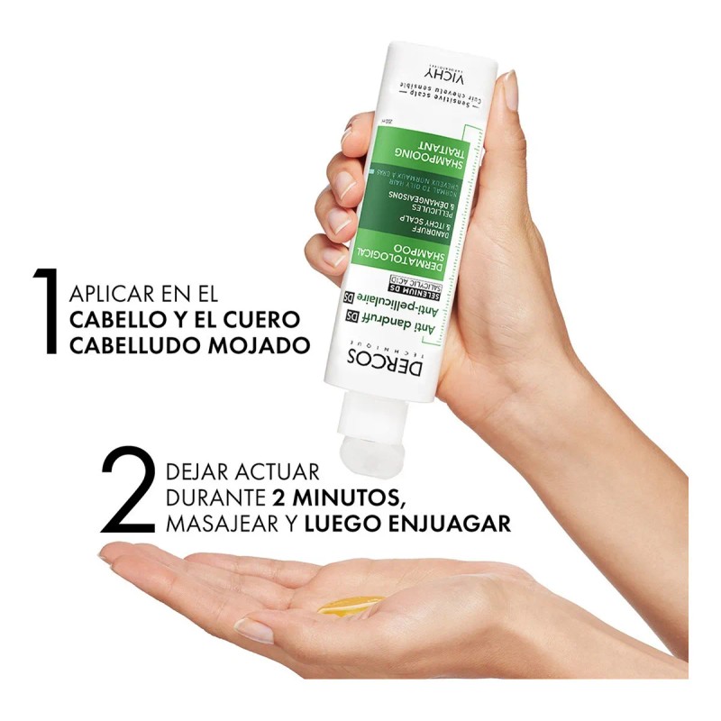 Vichy Shampoo Dercos Anticaspa 200 Ml Cabello Normal A Graso