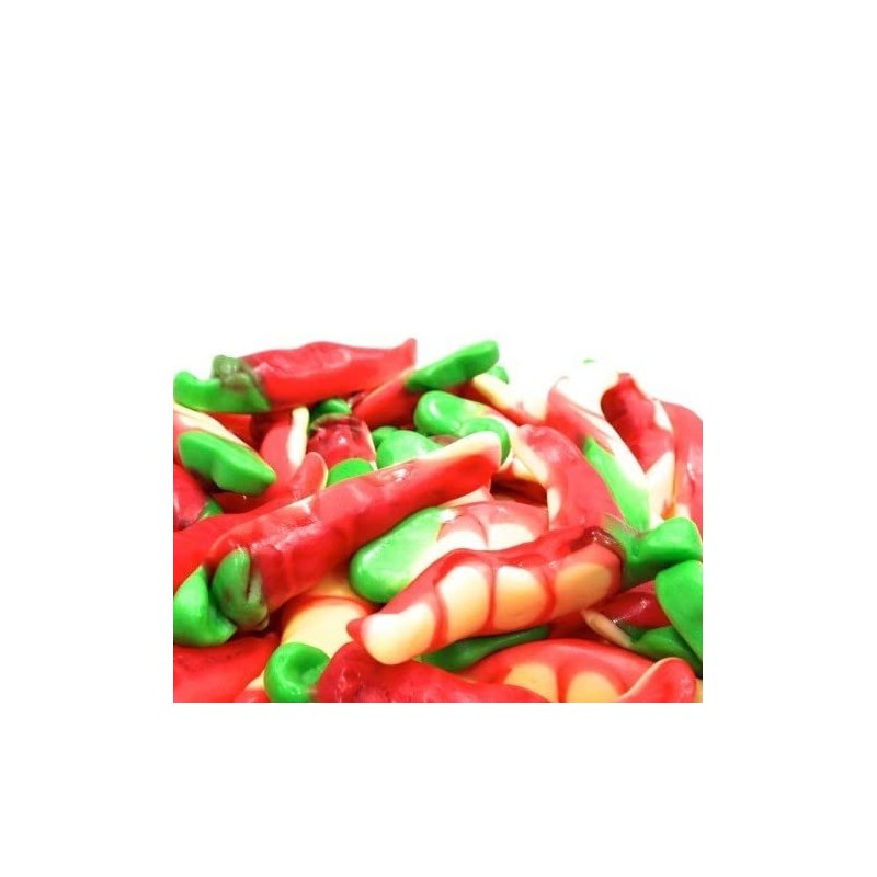 SweetGlob Red Hot Chili Peppers Filled Gummy Candy (1 Pound)