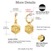 FOCALOOK Gold-Coloured Half Hoop Earrings + Hexagon Coin Pendant for