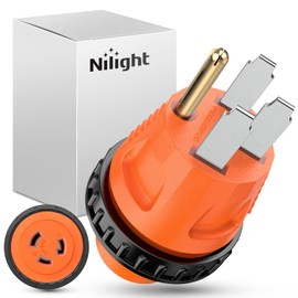 Nilight 50A to 30A RV Power Adapter Twist Locking Connector 14-50P L5-30R 50Amp Male Plug 30Amp Female Receptacle for Generator Camper Caravan Shore Converter