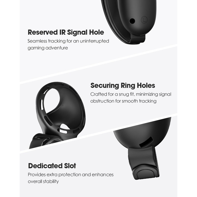 SUPERUS Head Strap & Controller Grips Cover for Meta Quest