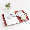 Spsyrine Large Red Decorative Tray, Elegant Plastic Serving Tray with