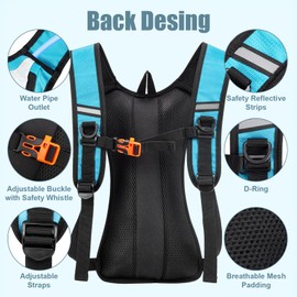 Hydration Backpack with 2L Water Bladder, HaetFire Vest Bag Pack Lightweight Hiking Rucksack Cycling Bike Backpack Water Pack Backpack Hydration Outdoor Running Hiking Riding Camping for Men Women