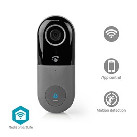 Nedis SmartLife - Video Door Intercom - WiFi Doorbell with Camera - with Motion Sensor and Night Vision - Integrated SmartLife App