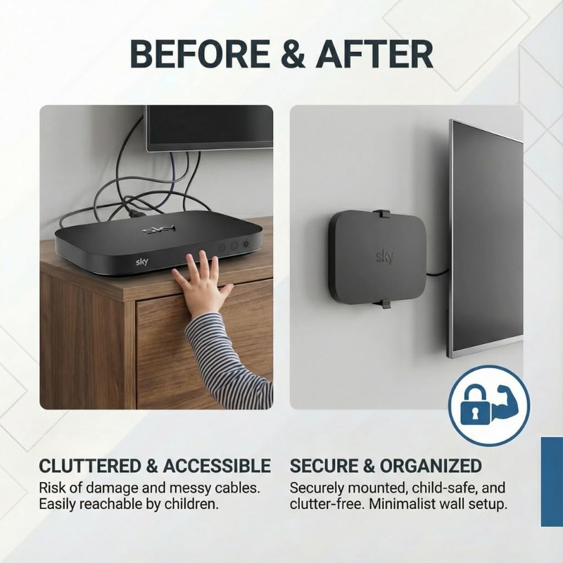 SLM Wall Mount For Sky Q Mini Box