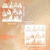 FINGERINSPIRE Flame Stencil 30x30cm Reusable Fire Stencil Plastic 9 Styles