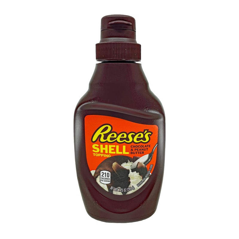 Reese's Peanut Butter Shell Topping,7.25-Ounce Bottle (Pack of 3)