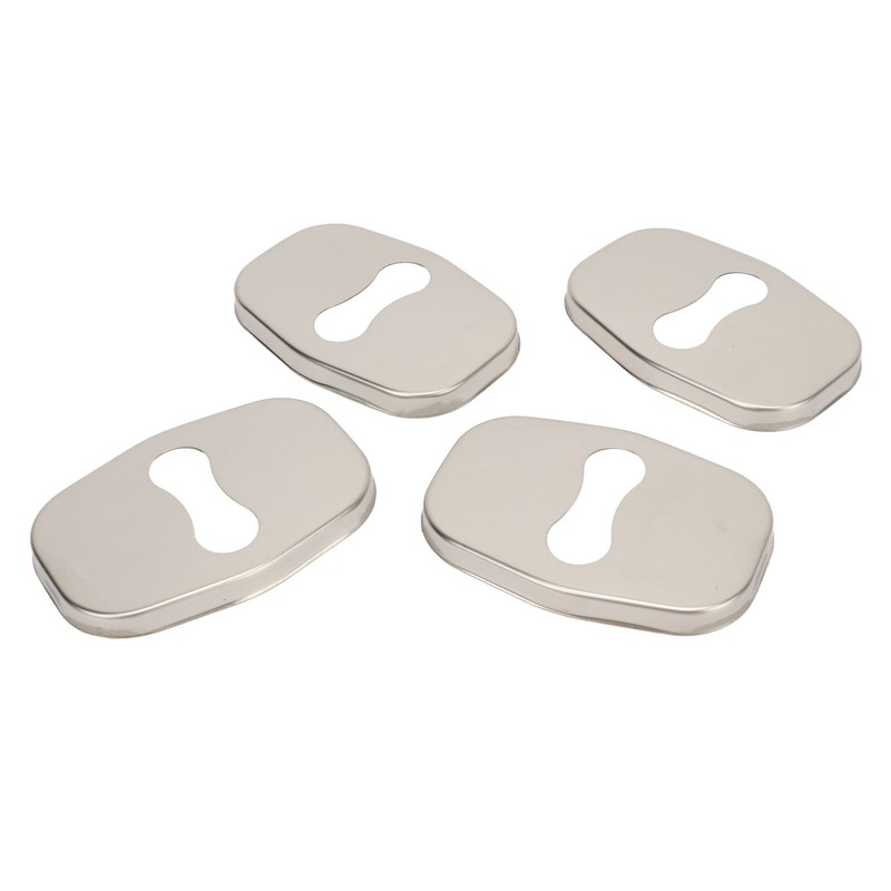 4PCS Door Lock Striker Cover Stainless Steel Strong Protection Replacement
