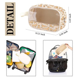 VAMSII Golden Retriever Lover Gift Golden Retriever Mom Clear Makeup Bag Gold-en Re-triever Owner Travel Gift Dog Lover Design Toiletry Bag (Golden Retriever Mom TB)