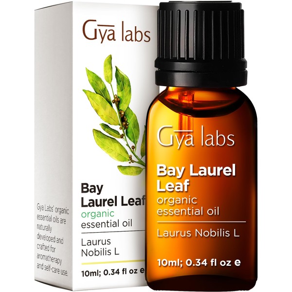 Gya Labs Organic Laurel Essential Oil for Hair Growth - Laurel Oil for Pain Relief and Sleep - 100% Natural Essential Oil for Aromatherapy Diffusers - 10 ml