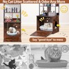 Epetlover Cat Litter Box Enclosure with 2 Storage Shelves Litter