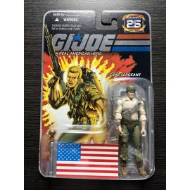 Hasbro GI Joe 25th Anniversary Foil First Sergeant Duke W/ Jet Pack Flag New On Card