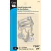 Dritz 7-65 Overall Buckles with No-Sew Buttons for 1-Inch, Nickle