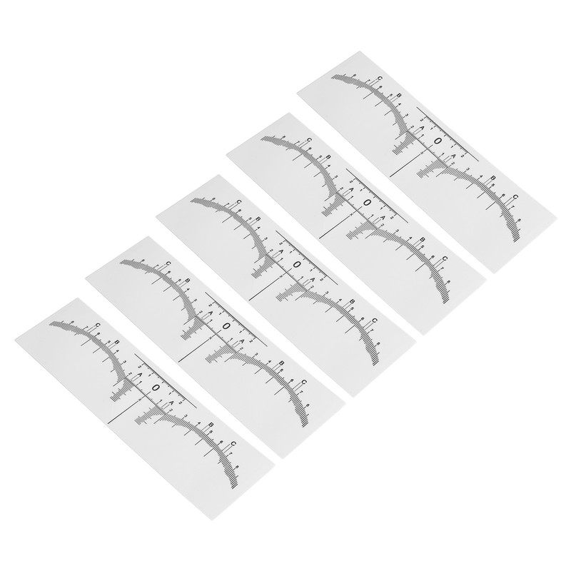 100PCS Eyebrow Ruler Stencils Disposable PVC Clear Scale Brow Microblading