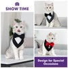 cyeollo 2pack Dog Tuxedo Wedding Bandana Costume for Small Dogs