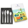 KB049 Children's Cutlery Set Construction Vehicles Set of 4 with