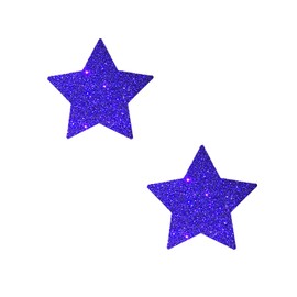 Neva Nude Purple Rain Glitter Starry Nights Bodistix - Glitter Body Stickers for Festivals, Raves, & Parties | Medical Grade Adhesive, Waterproof & Sweatproof, Made in USA (6 Pack)
