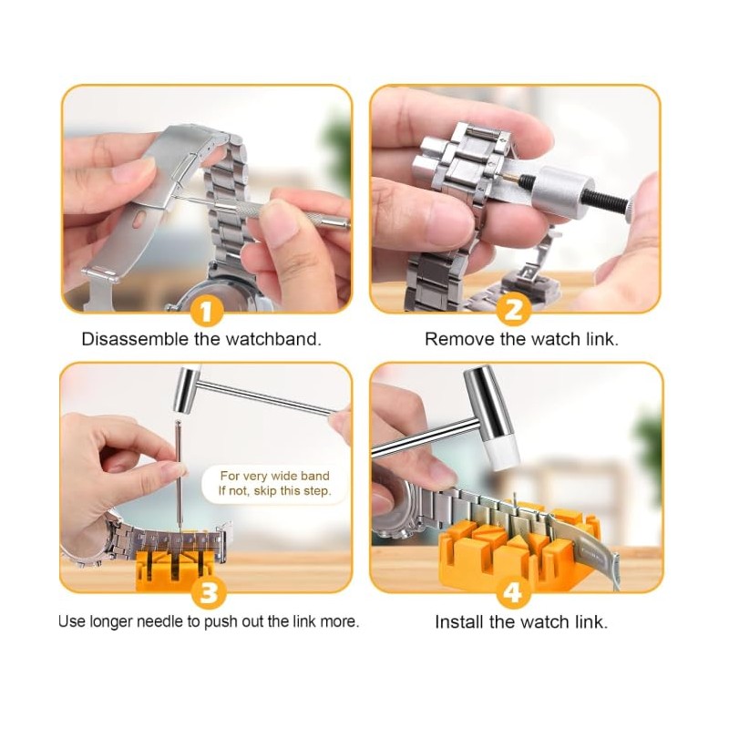 Kit de herramientas de extracción de eslabones de reloj, herramienta