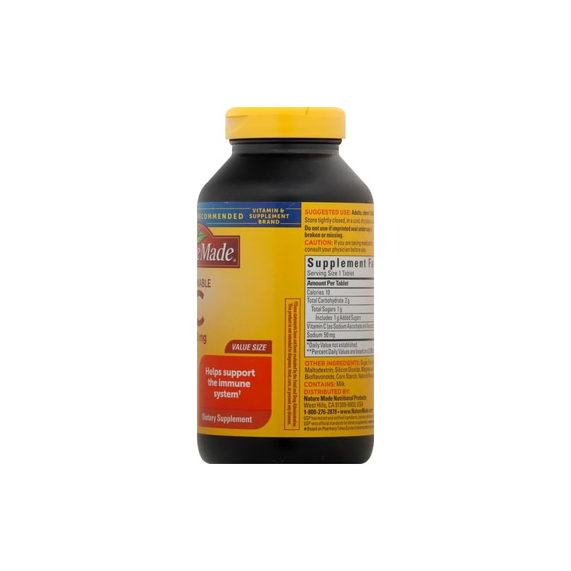 Nature Made Chewable Vitamin C 500 mg, Dietary Supplement for