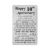 TANWIH Happy 10th Anniversary Card Gifts for Him Husband, 10