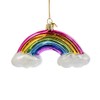 Noble Gems Rainbow and Clouds Glass Christmas Ornament by Kurt