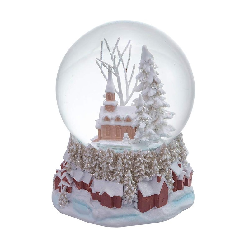 Kurt S. Adler 100MM Musical Church Waterglobe Water Globe, Multi