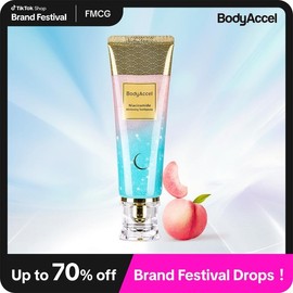 2-Pack BodyAccel Niacinamide Whitening Toothpaste – Fast-Acting Peach & Mint Formula, Sensitive Teeth, Eco-Friendly, Fluoride-Free, 100g Each