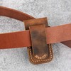 Custom genuine leather multitool sheath belt pouch for leatherman wave